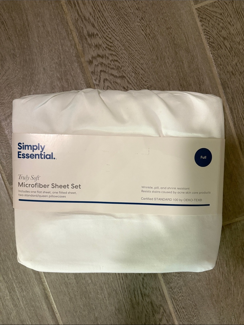 Simply Essential White Microfiber Sheet Set - Full new